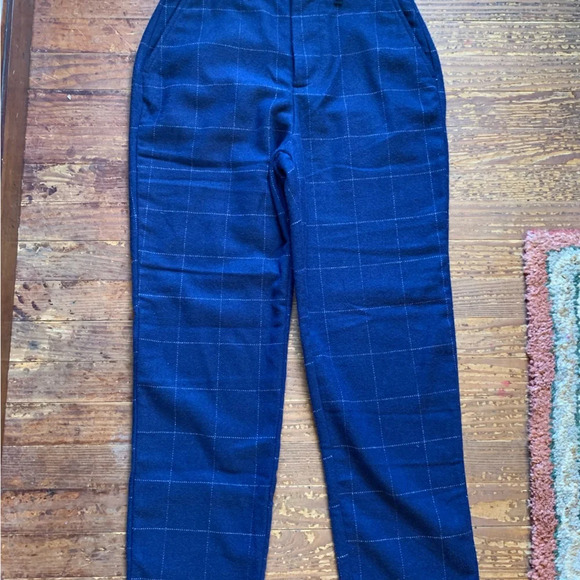 Gap Relaxed Taper Wool Blend Dress pants Men's Plaid New - Picture 5 of 10